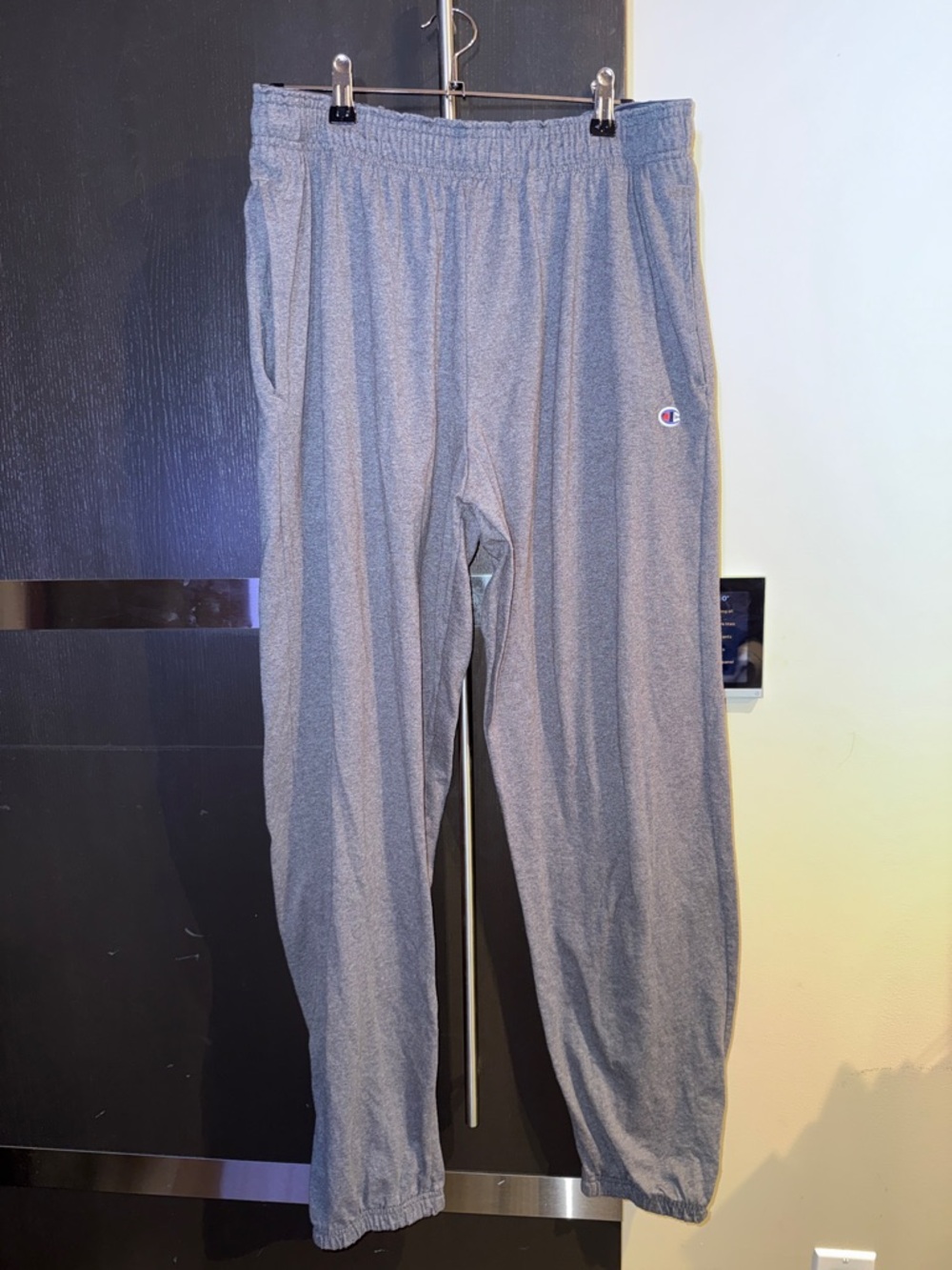 Champion Men's Heather Gray Joggers with Elastic Waistband